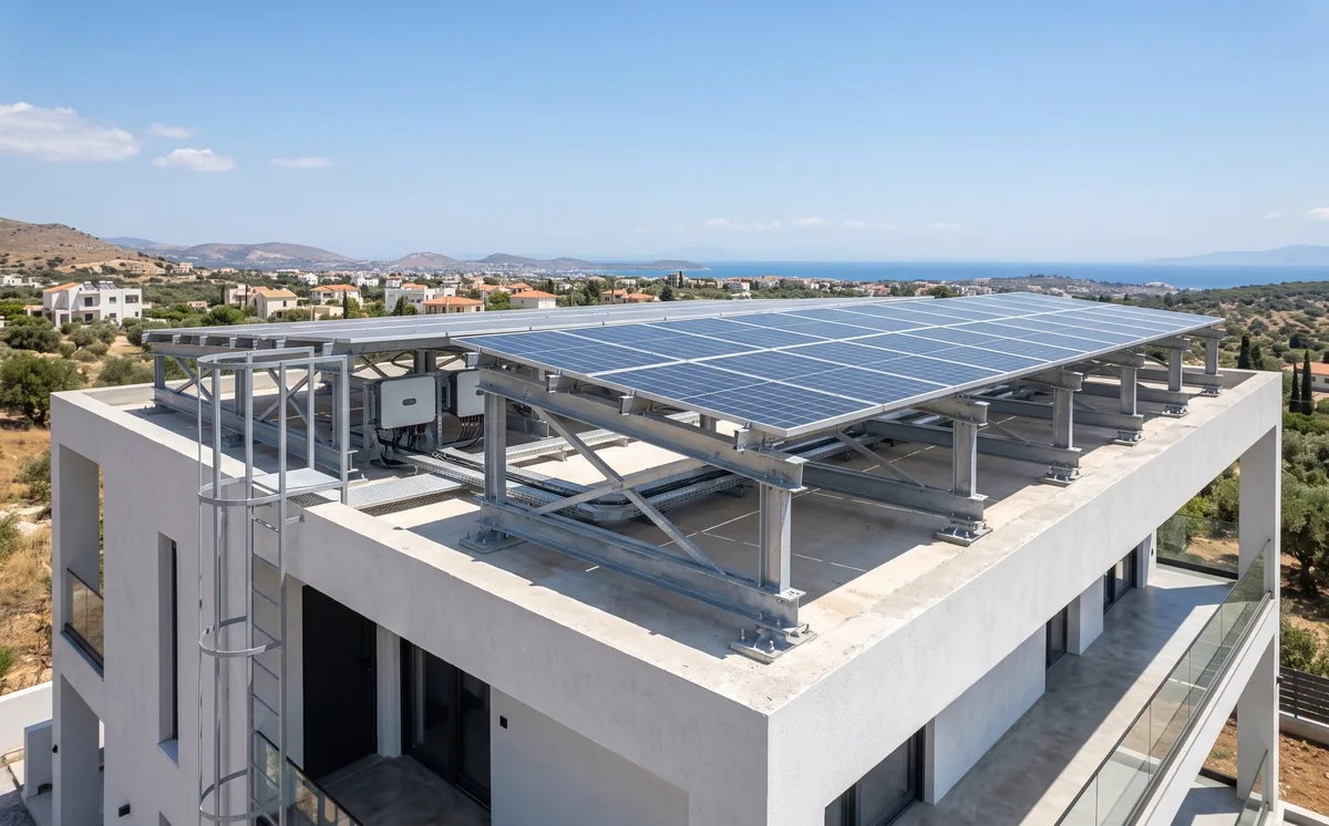 Σκελετοί φωτοβολταϊκών — ενδεικτική απεικόνιση